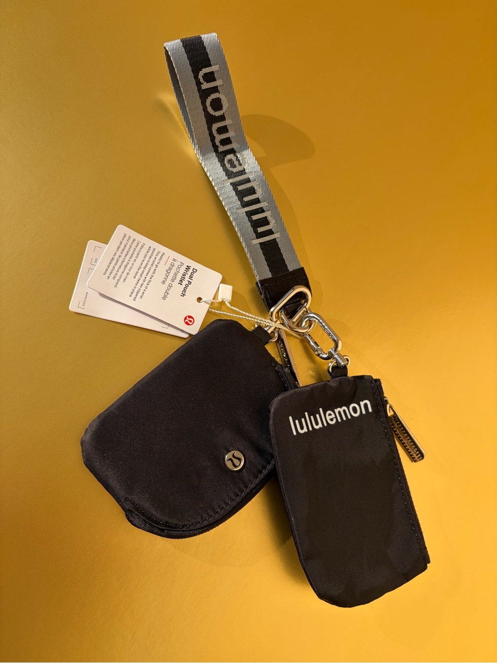 Lululemon dual pouch wristlet keychain